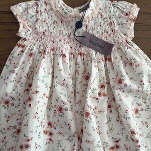 Fleurisse Bianca Tuscany Pink Floral Baby Smock 12-18 Mo